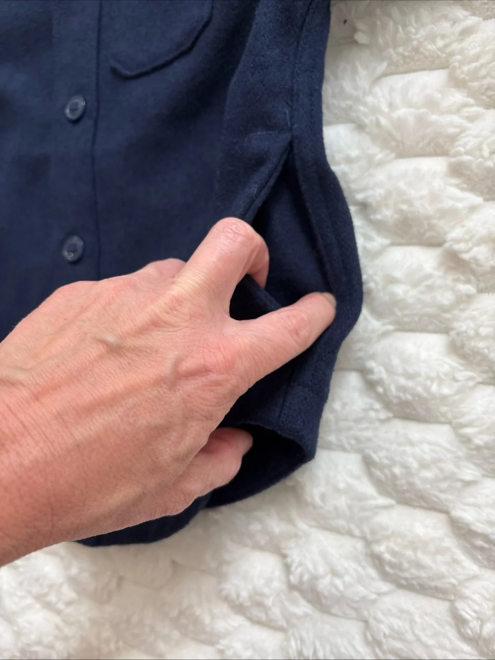 Janie And Jack Boys The Twill Shirt Jacket Size 3 to 4 Navy Blue Button Front